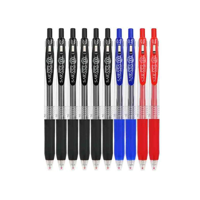 Zebra Sarasa Clip 0.5mm Black Blue Red Retractable Gel Pens Ballpoint for Writing Office Accessory School Supplies Stationery