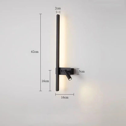 Modern Simple Long LED Wall Lamp Creative Rotatable Spotlights Living Room Bedroom Bedside Lighting Background Wall Home Decor