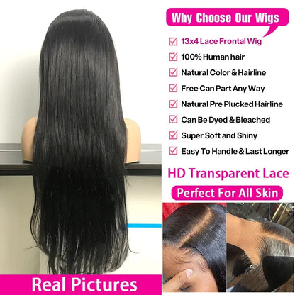 30 40 Inch Body Wave 13x4 13x6 Hd Lace Frontal Wigs For Brazilian Women Human Hair Wigs Lace Front Pre Plucked Human Hair Wig