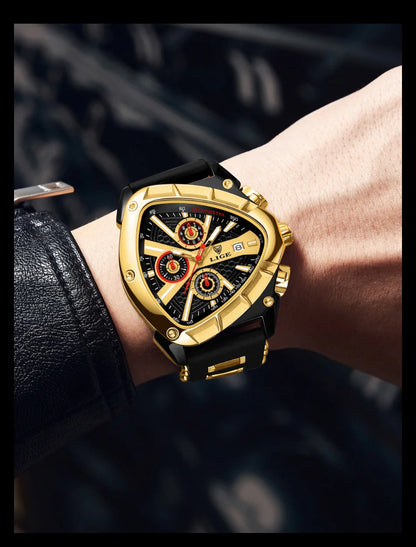 LIGE Original Luxury Men Watch Waterproof Sport Mens Quartz Wrist Watches Business Big Dial Wristwatches Relogio Masculino+BOX