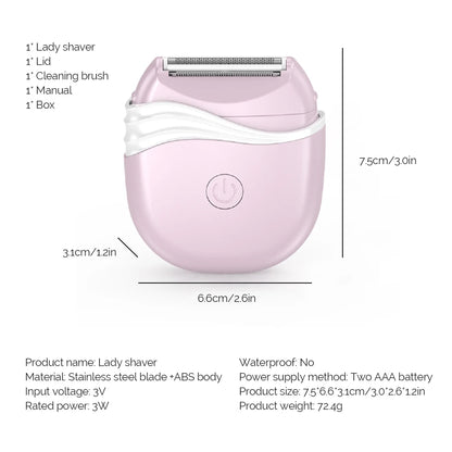 Women's Epilator Electric Hair Shaver Mini Hair Removal Trimmer Portable Body Hair Remover Razor Armpit Arm Leg Hair Epilator