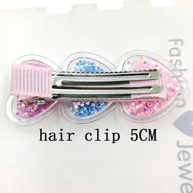 New Dog Hair Clips Love Flowing Sand Hairpins Pets Puppy Hairpins Decor Grooming Accessoires Pet Supplies
