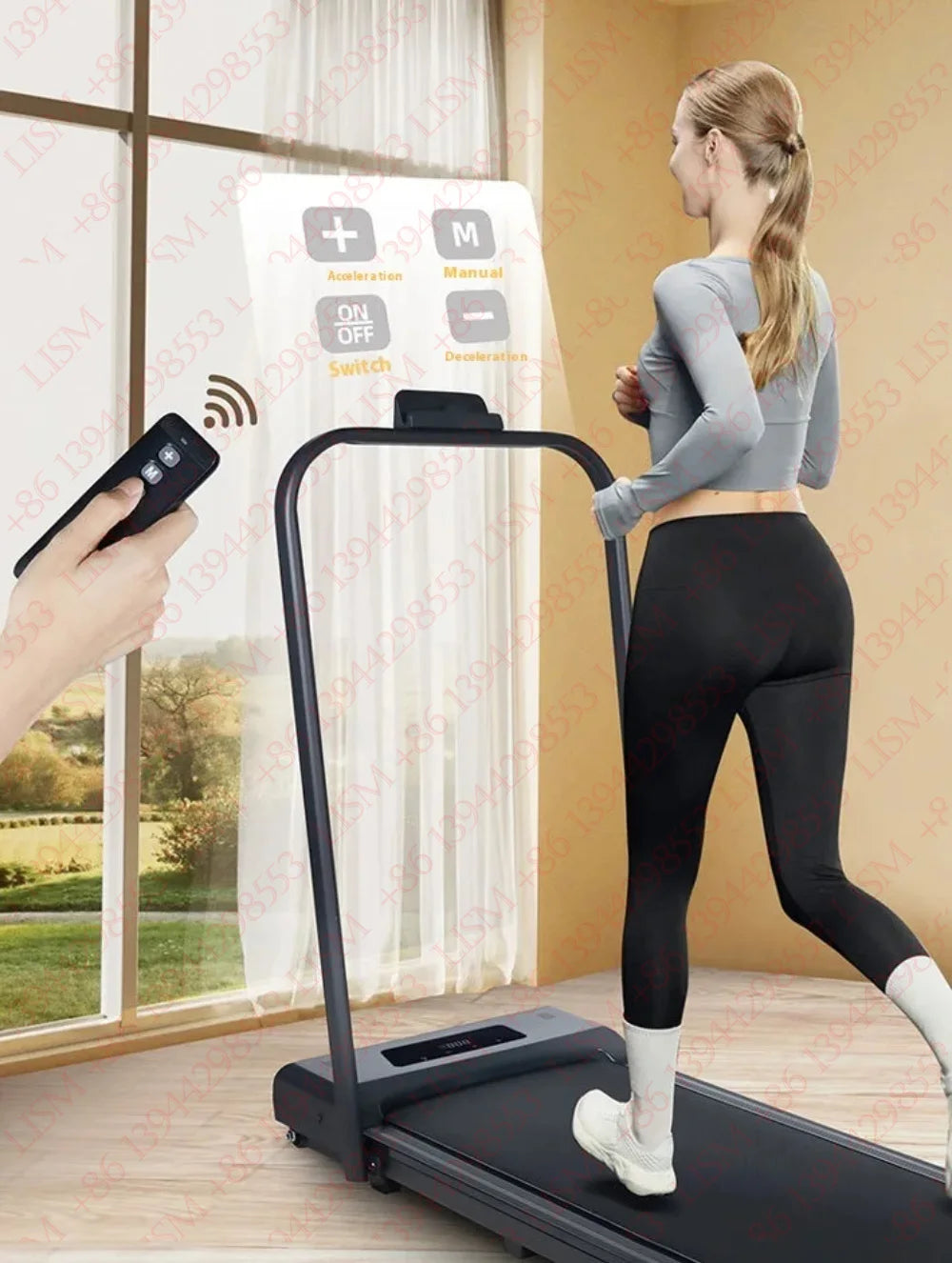 Household Flat Treadmill Indoor Mini Folding Silent Electric Shock-absorbed Flat Treadmill Simple Walking Pad Fitness Equipment