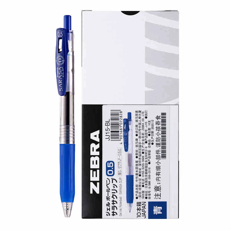 Zebra Sarasa Clip 0.5mm Black Blue Red Retractable Gel Pens Ballpoint for Writing Office Accessory School Supplies Stationery