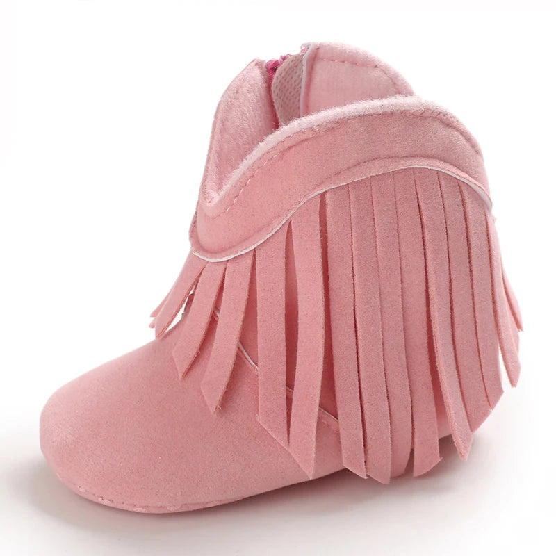 Fashionable Tassel Baby Boots Autumn Winter Casual Comfortable Shoes for Boys And Girls 0-18 Months Walking Shoes