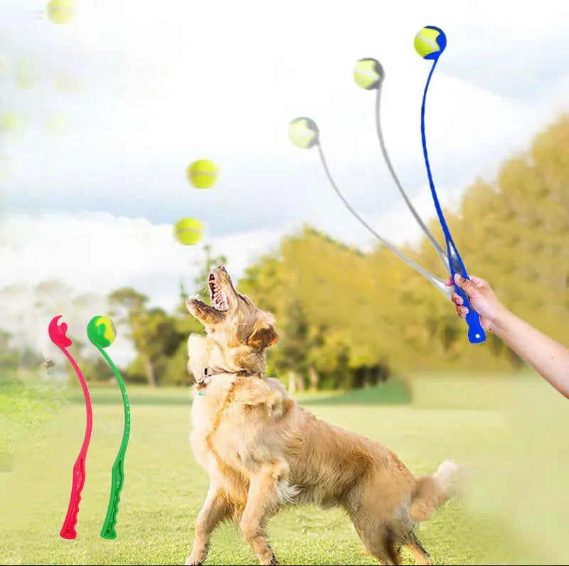 Pet Tennis Ball Launcher Stick - Interactive Outdoor Dog Funny Training Interactive Ball Picking Toy Training Toys Pet Supplies