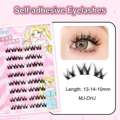 Self Adhesive Eyelashes Cluster Lashes No Glue Individual Lashes Soft Lash Clusters Reusable Self Adhesive Lashes Makeup