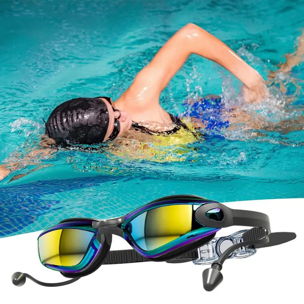 Creative HD Summer Swimming Goggles Anti Fog Waterproof Swim Eyewear Adjustable Silicone Diving Swim Glasses Men Women