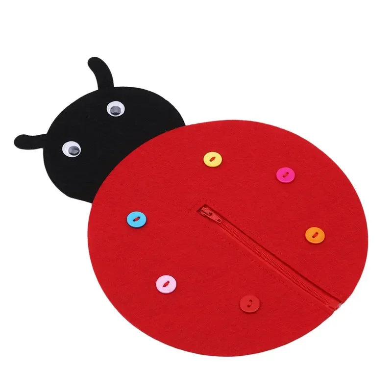 Children's Early Education Toys Animals Theme DIY Fabric Material Package Kids Educational Toy Button Buckle Zipper Teaching Toy
