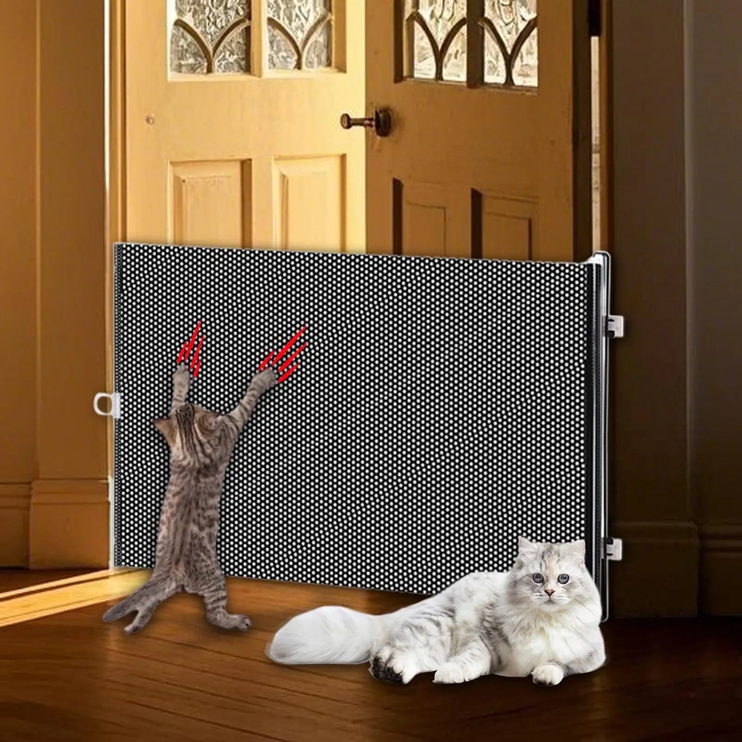 Retractable Baby Gate Pet Gate Extendable Baby Safety Gate Multifunctional Animal Fence Cat Barriers 40x125cm Pet Supplies