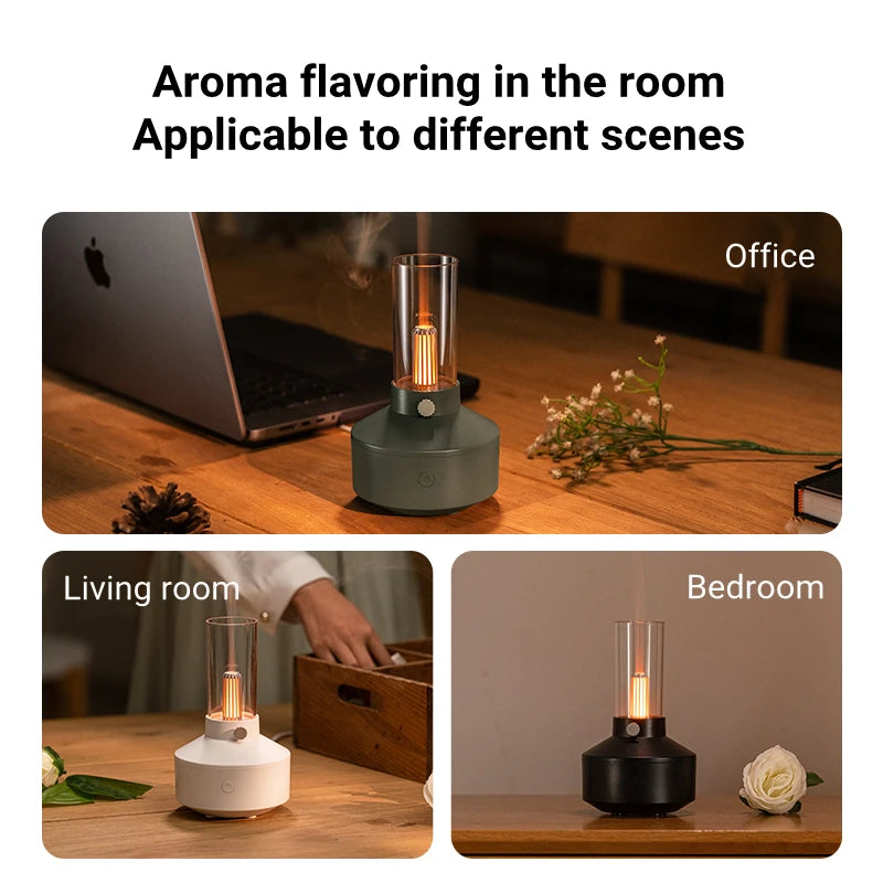 Retro Lamp Aromatherapy Diffuser Air Humidifier Home Room Fragrance USB Electric Ultrasonic Aroma Essential Oil Difusor