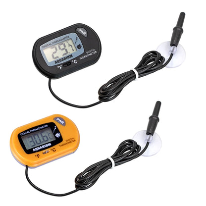 Fish Tank Thermometer LCD Digital Aquarium Temperature Water Meter Aquarium Temp Detector Fish Alarm Pet Supplies Tool Aquatic