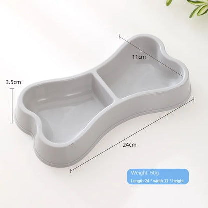 Pet Supplies Double Bowl Dog Food dog bone shaped pet double bowl maca keel shaped dog double bowl pet bowl