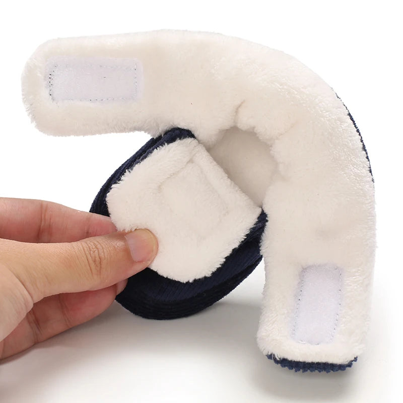 Winter Baby Cotton Shoes Thick Plush Snow Boots Soft Casual Walking Shoes for 0-18 Month Old Comfortable Toddler Footwear