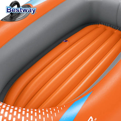 Bestway 61136/61140/61142/61146 1-3 Person Heavy Duty Inflatable Kayak - Long Lasting PVC Rafting Adventure Boat for Thrilling