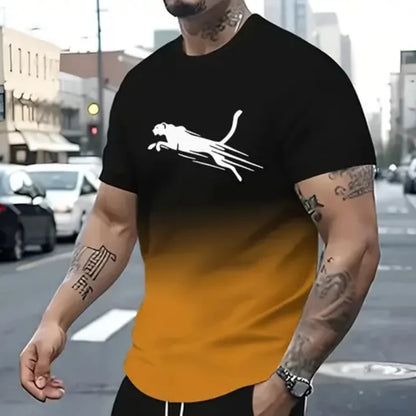 Animal T-Shirts For Men 3d Print T-Shirt Mens Sports T-Shirt Street Fashion Short Sleeve Tee Shirts Loose Oversized Men