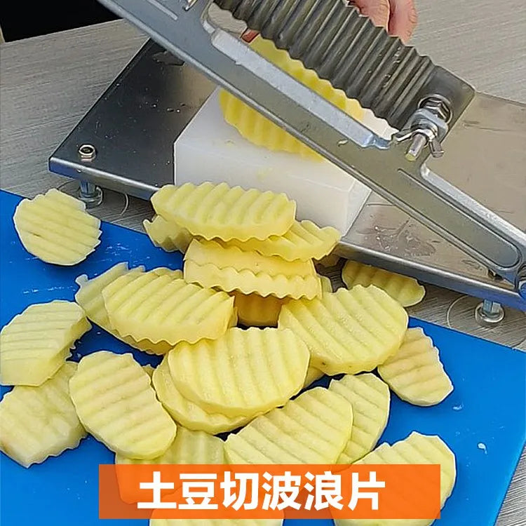 Commercial Vegetable Heavy Duty Professional Potato Slicer Tool Kattex French Fry Cutter Wave Potato Slicer Cutter
