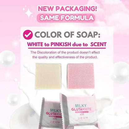 1/3PCS Korean MILKY GLUTAWHITE Premium Soap 70g Deep Cleansing Nourishing Rich Foam Soap Efficient Body Face Cleansing Care