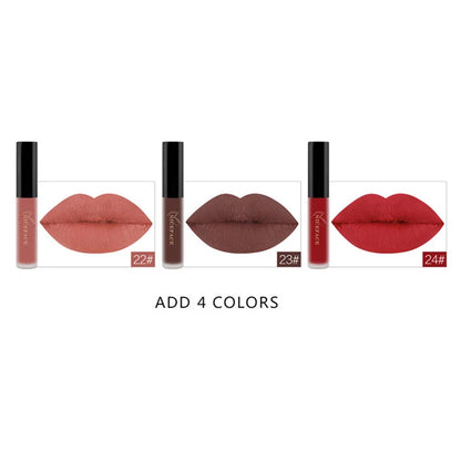 NICEFACE Nude Matte Liquid Lipsticks Waterproof Long Lasting Lip Gloss Sexy Red Velvet Lip Tint Women Makeup Cosmetics Batom