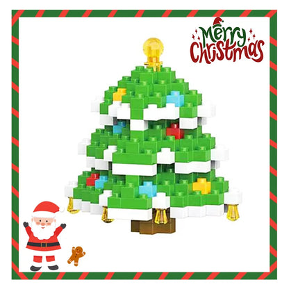 Christmas Gifts Building Block Series Santa Claus Reindeer Puzzle Assembly Bricks Table Decoration Toys for Child Chrismas Gift