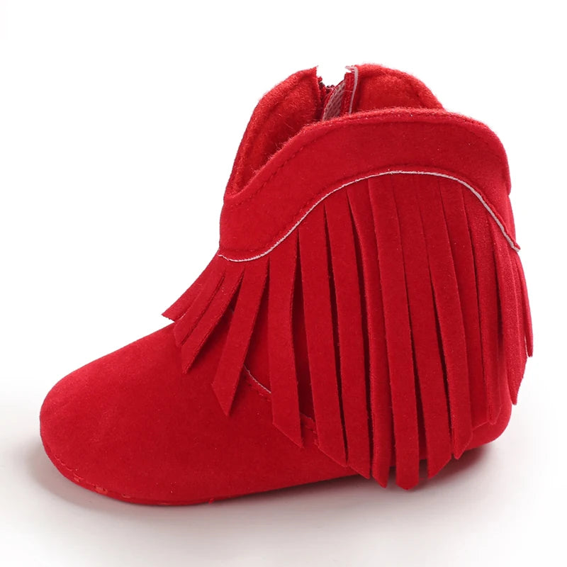 Fashionable Tassel Baby Boots Autumn Winter Casual Comfortable Shoes for Boys And Girls 0-18 Months Walking Shoes