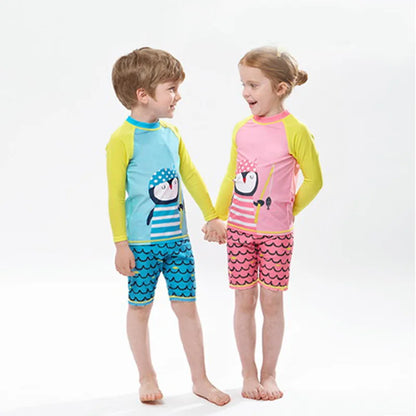 Boys Girls Swimsuit for Kids Toddler 2 to 3 4 5 6 7 8 Years Cute Shark Children's Swimwear Suit Tops+Shorts 2pieces Swim Outfits