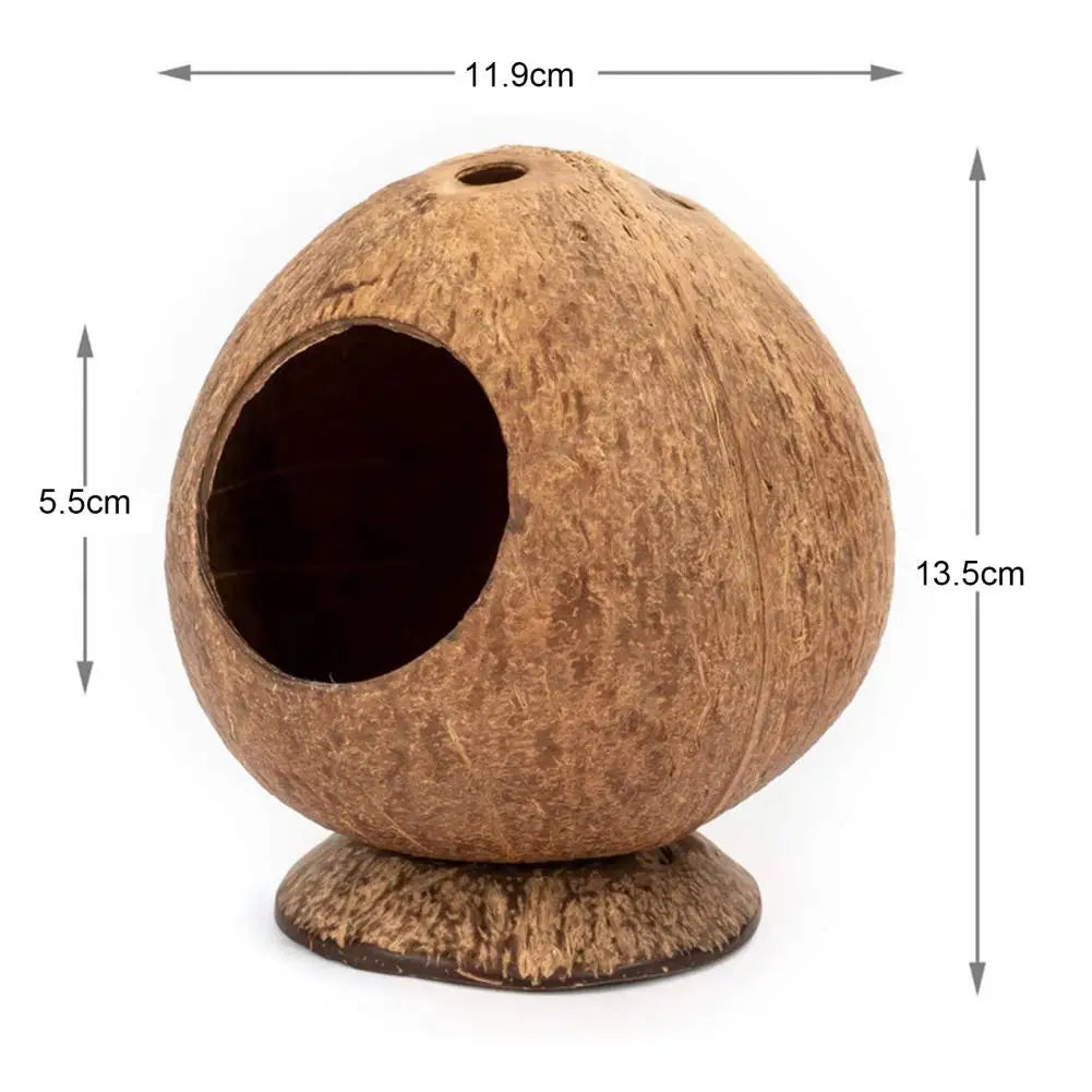 Hamster House Bite-resistant Natural Small Pet Coconut Cages Guinea-pig Hamster Hideout House Toy Wooden House Pet Supplies