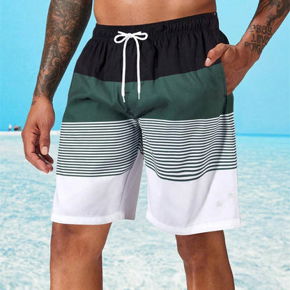 Sea Beach Casual Classic Stripe Beach Shorts For Men Loose Breathable Quick Dry Sport Board Short Summer Fashion New Short Pant