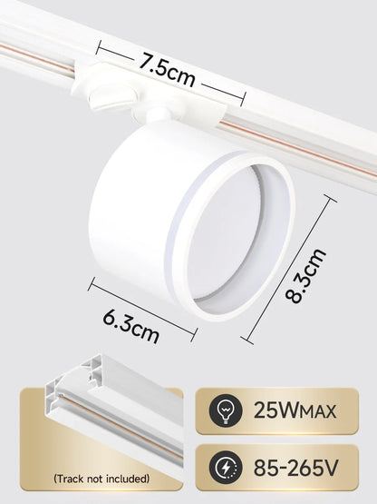GX53 LED Track Spotlights Replaceable light bulb 110V 220V track Lights for Home Decor Living Room Kitchen Ceiling Lamp Decorate