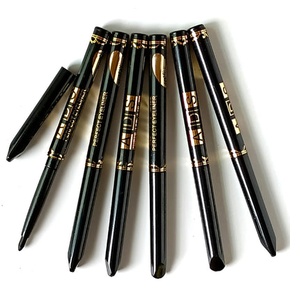 1Pc Black Coffee Waterproof Eyeliner Pencil Long Lasting Easy To Wear Eye Liner Gel Matte Quick Drying Eyeliner Pen Eye Makeup