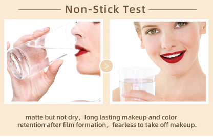 QIBEST Matte Liquid Lipstick Waterproof Long Lasting Lip Gloss Velvet Mate Nude Red Tint Tube Lipsticks Lipgloss Makeup Cosmetic
