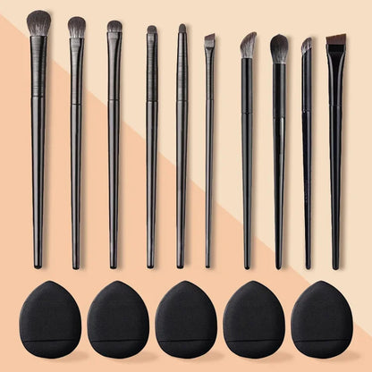 WholsealeSoft Bristle Eyeshadow Brushes 10-piece Set Eye Makeup Smudge Undercover Eyeliner Blade Eye Detail Small Makeup Brushes