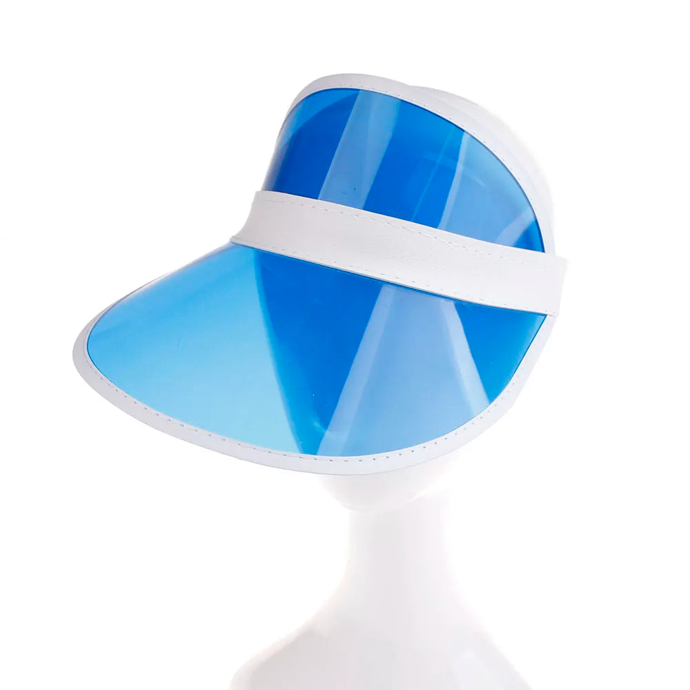 Summer Casual Unisex PVC Outdoor Hat Transparent Visor Party Casual Hat Clear Plastic Adult Sunscreen Cap