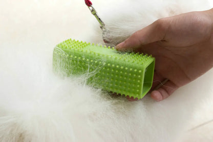 New Silicone Hollow Rubber Dog Hair Brush Hair Remover Cars Furniture Carpet Clothes Cleaner Brush For Dogs Cats Pet Supplies