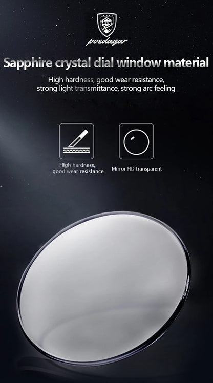 POEDAGAR Luxury Brand Men Watch Chronograph Waterproof Stainless Steel Luminous Male Watch Quartz Fashion Watches For Men Reloj