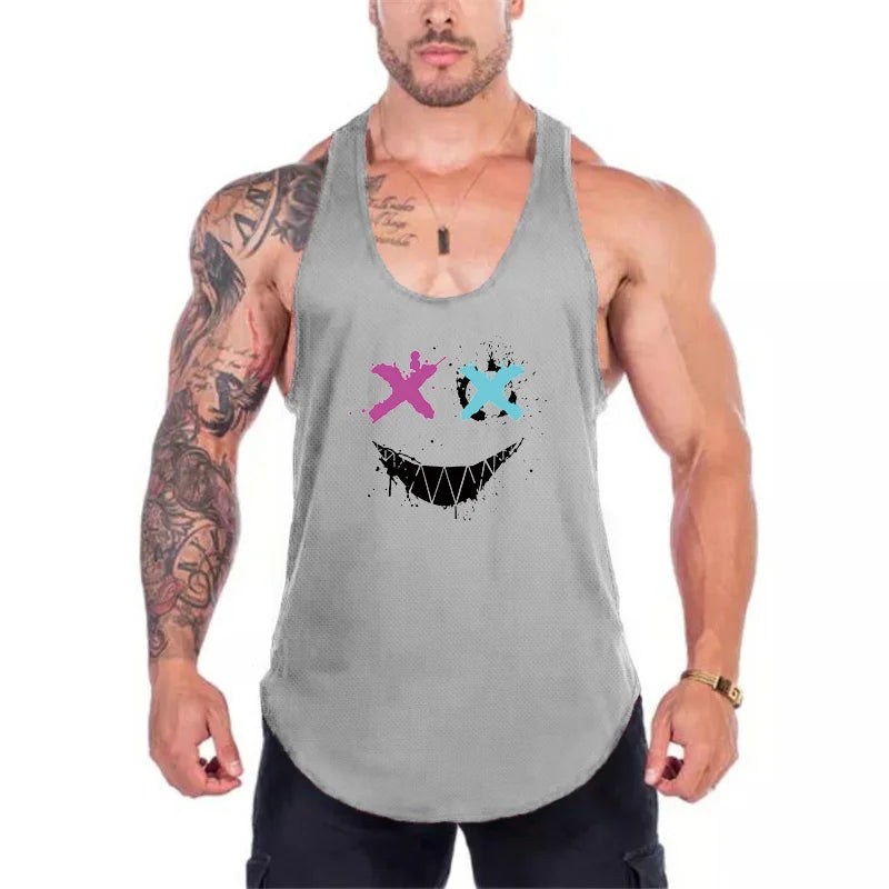 2024 New Men's Sleeveless Vest T-Shirt Sports Style Running Mountain Climbing Exercise Vest Breathable and Refreshing Men's Vest