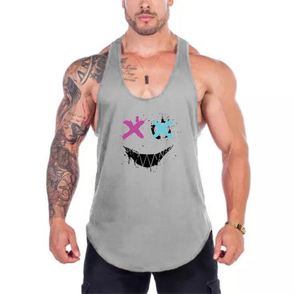 2024 New Men's Sleeveless Vest T-Shirt Sports Style Running Mountain Climbing Exercise Vest Breathable and Refreshing Men's Vest