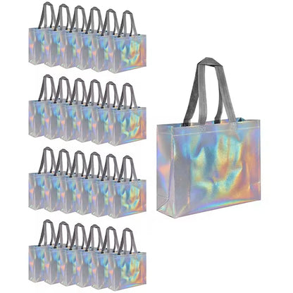 Organizer Silver Reusable Gift Tote Grocery Shopping Bags Apply To Bridesmaids Birthday Party Wedding, Bachelor Party Supplies