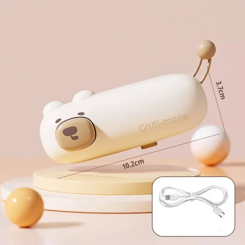 Mini Heat Sealer 2 in 1 Rechargeable HandheldBag Sealer With Cutter Magnet Bag Resealer Machine for Plastic Bags Snack Bags