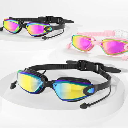 Creative HD Summer Swimming Goggles Anti Fog Waterproof Swim Eyewear Adjustable Silicone Diving Swim Glasses Men Women
