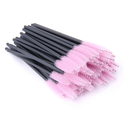 HOT 5/25/50pcs Mascara Wands Applicator Cosmetics Eyelash Brush Comb Crystal Eyelash Brushes Makeup Beauty Wholesale Eye Brush