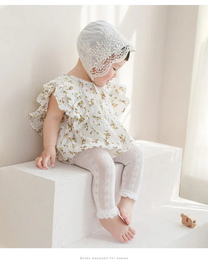 Summer Girls Pants Mesh Thin Baby Lace Pantyhose Outside Wear Summer Baby Stockingds Anti-Mosquito Kids Leggings For Girls