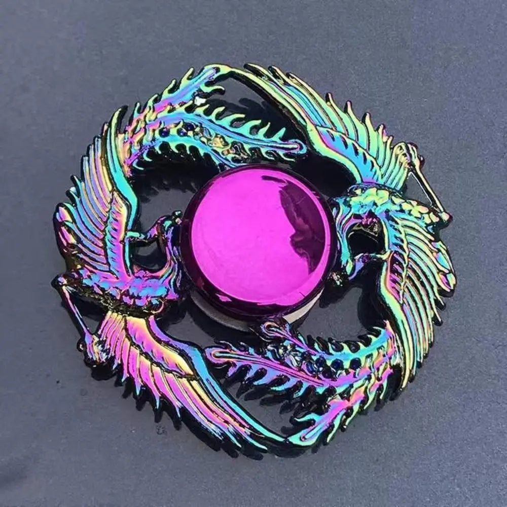 Dragon Wings Hand Spinner High Speed Low Noise Fingertip Gyro Alloy Anti Pressure Metal Rainbow Finger Spinner Children Toys