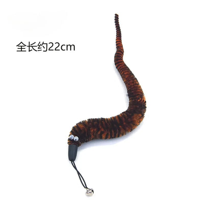 Interactive Cat Toy Accessories Worm Toy with Bell Replacement Training Kitten Toys Pet Products for Cats