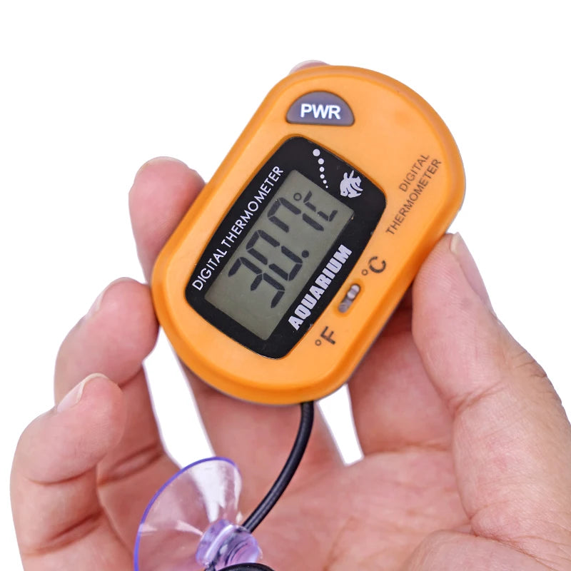 Fish Tank Thermometer LCD Digital Aquarium Temperature Water Meter Aquarium Temp Detector Fish Alarm Pet Supplies Tool Aquatic