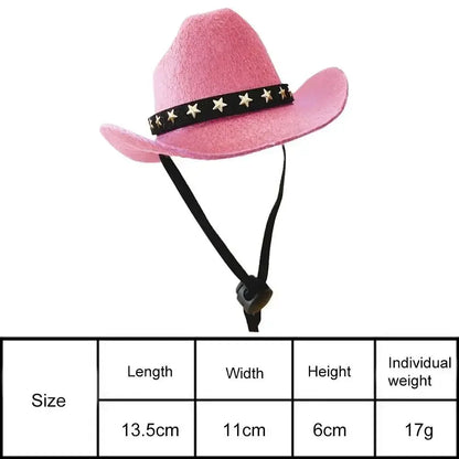 British Pet Cat Dog Hat Star Cowboy Hat Pet Supplies Adjustable Dog Costume Top Hat Headwear Dogs Caps Pet Sun Hats for Cats