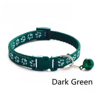1/3/6/12/18Pcs Hot Pet Cat Bell Collar Dog Print Cat Collar Multi-Color Optional Necklace Ring Cat Rope Collar Pet Supplies