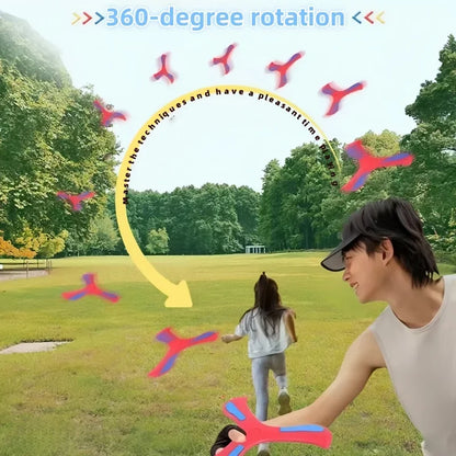 1PC Boomerang Children's Game Pet Toy Parent Child Interactive Toy Educational Outdoor Stress Relieving Toys Spinning Frisbee