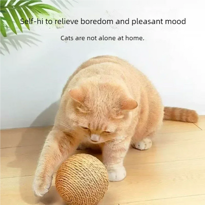 8cm Bite-Resistant Cat Scratching Ball | Interactive Kitten Toy with Crinkle Sound for Cats Chasing & Play Pet Supplies