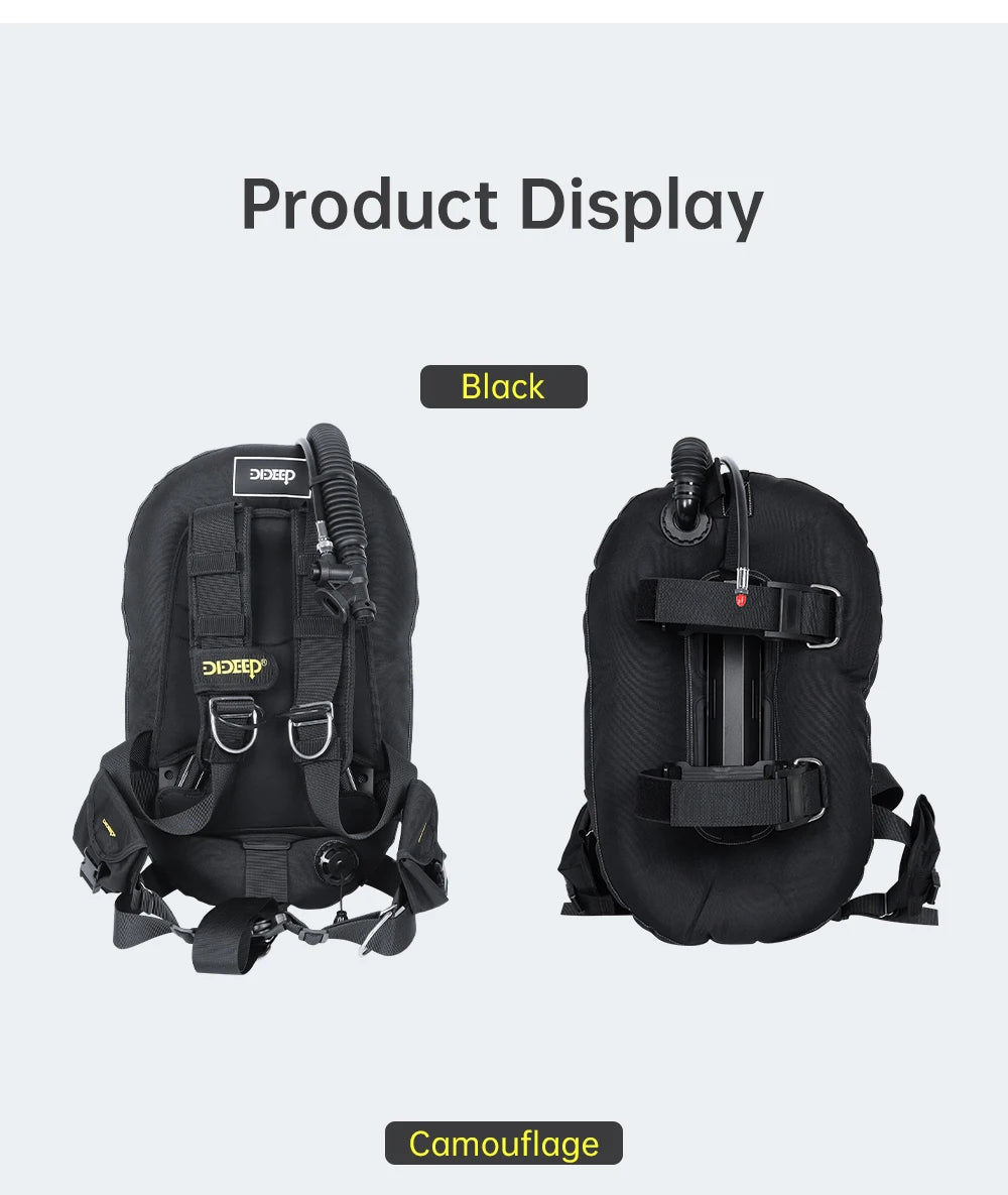 DIDEEP Buoyancy Control Device Donut Design Scuba Diving BCD Equipment High-strength Nylon Professional Diving Safety Gear